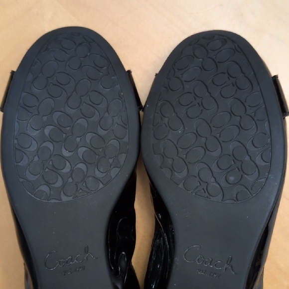 Coach Black "Dora" Ballet Flats with Silver Accents - Picture 8 of 11